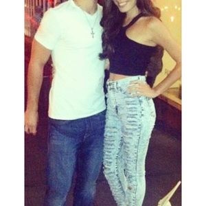 Bebe stretchy crop top